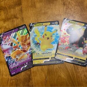 Pokemon Blue and Red Card Trio